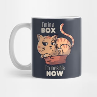 I'm In A Box, I'm Invisible Now Funny Cat Gift Mug